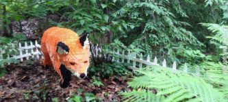 Lego+fox+at+the+Cleveland+Botanical+Gardens