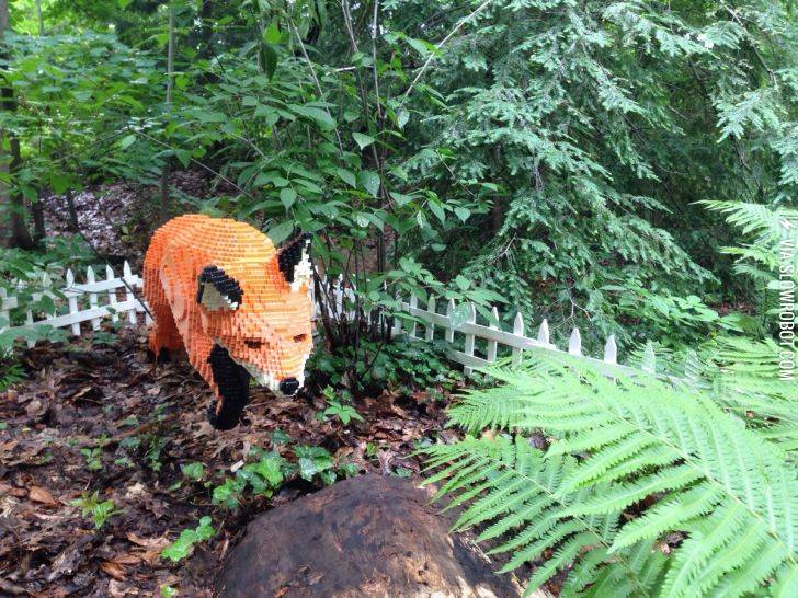 Lego+fox+at+the+Cleveland+Botanical+Gardens
