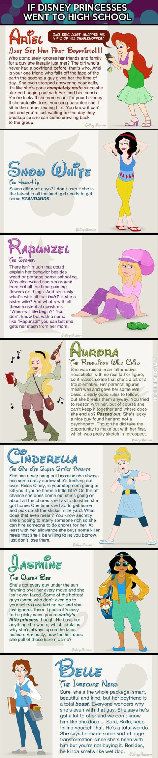 Disney+princesses+in+high+school