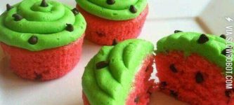 Watermelon+cupcakes