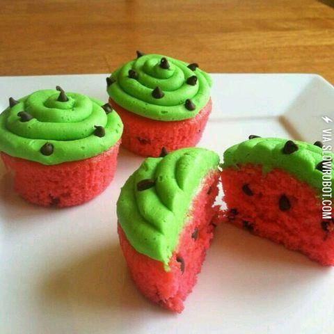 Watermelon+cupcakes