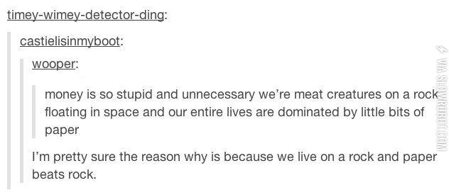 Paper+beats+rock.