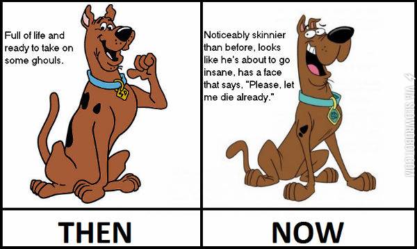 Scooby-Doo+then+and+now.