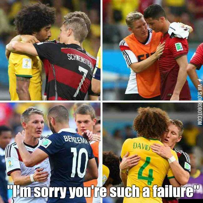 Good+guy+Bastian+Schweinsteiger+encouraging+his+beaten+opponents.
