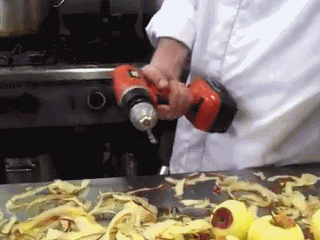 Peeling+apples+with+a+drill.
