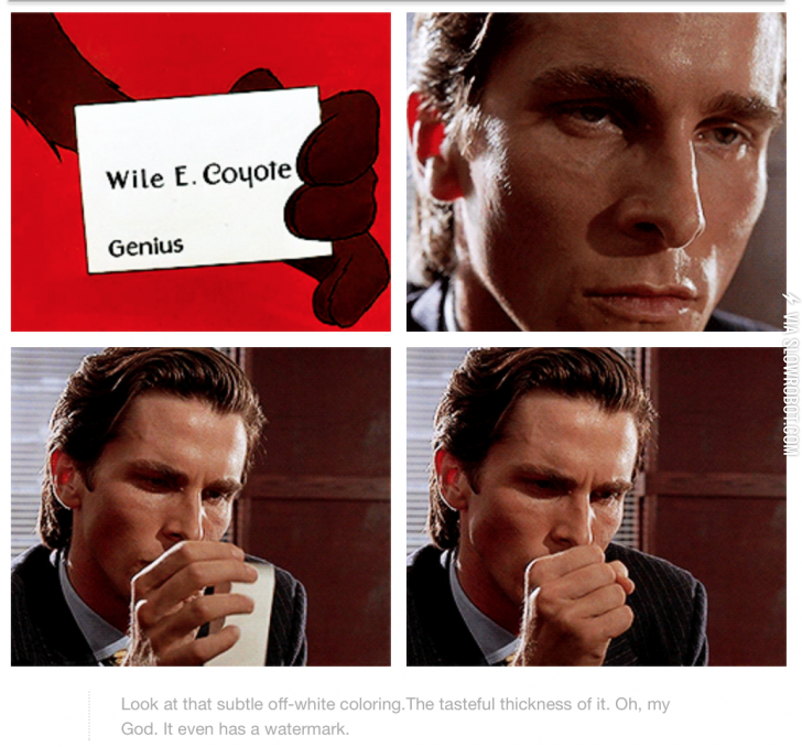 Patrick+Bateman+getting+Wile+E.+Coyote%26%238217%3Bs+business+card.