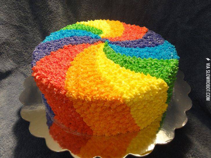 My+wife+made+a+big+beautiful+buttercream+cake%2C+with+colorful+spirals+and+glitter%21