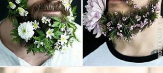 Men+with+flower+beards.