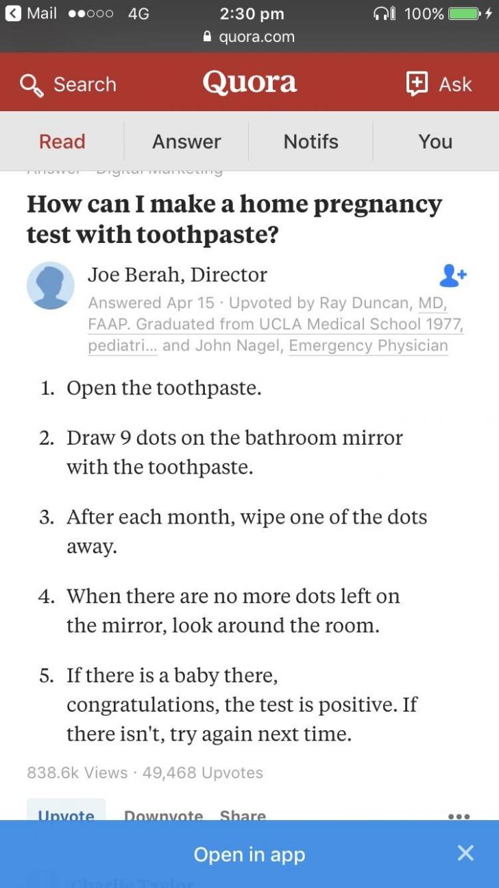 Toothpaste+pregnancy+test