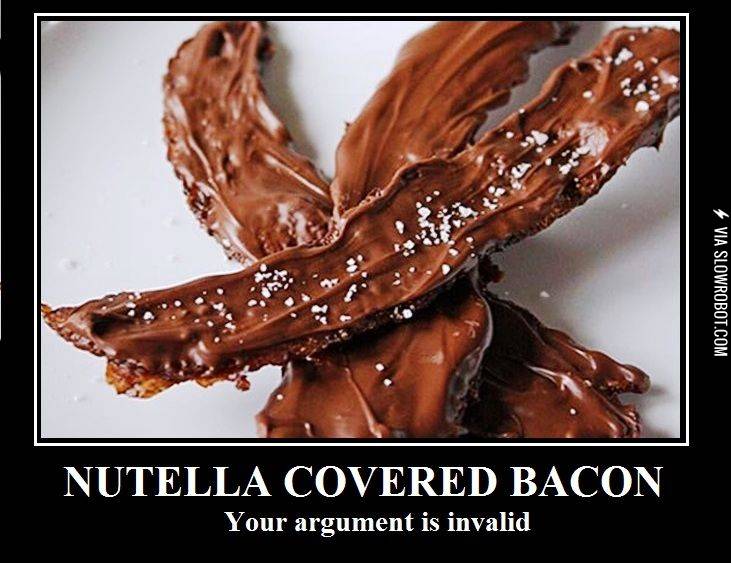 Nutella+covered+bacon.