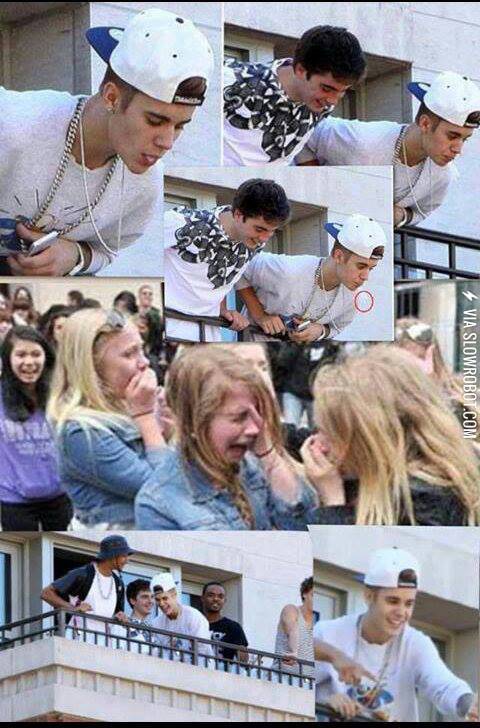 Justin+Bieber+spitting+on+his+fans.