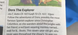 Dora+The+Explorer+sounds+interesting+based+on+the+description+on+this+Malaysian+newspaper.