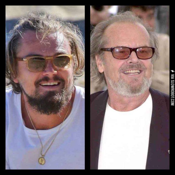 Leonardo+di+caprio+has+morphed+into+jack+Nicholson.