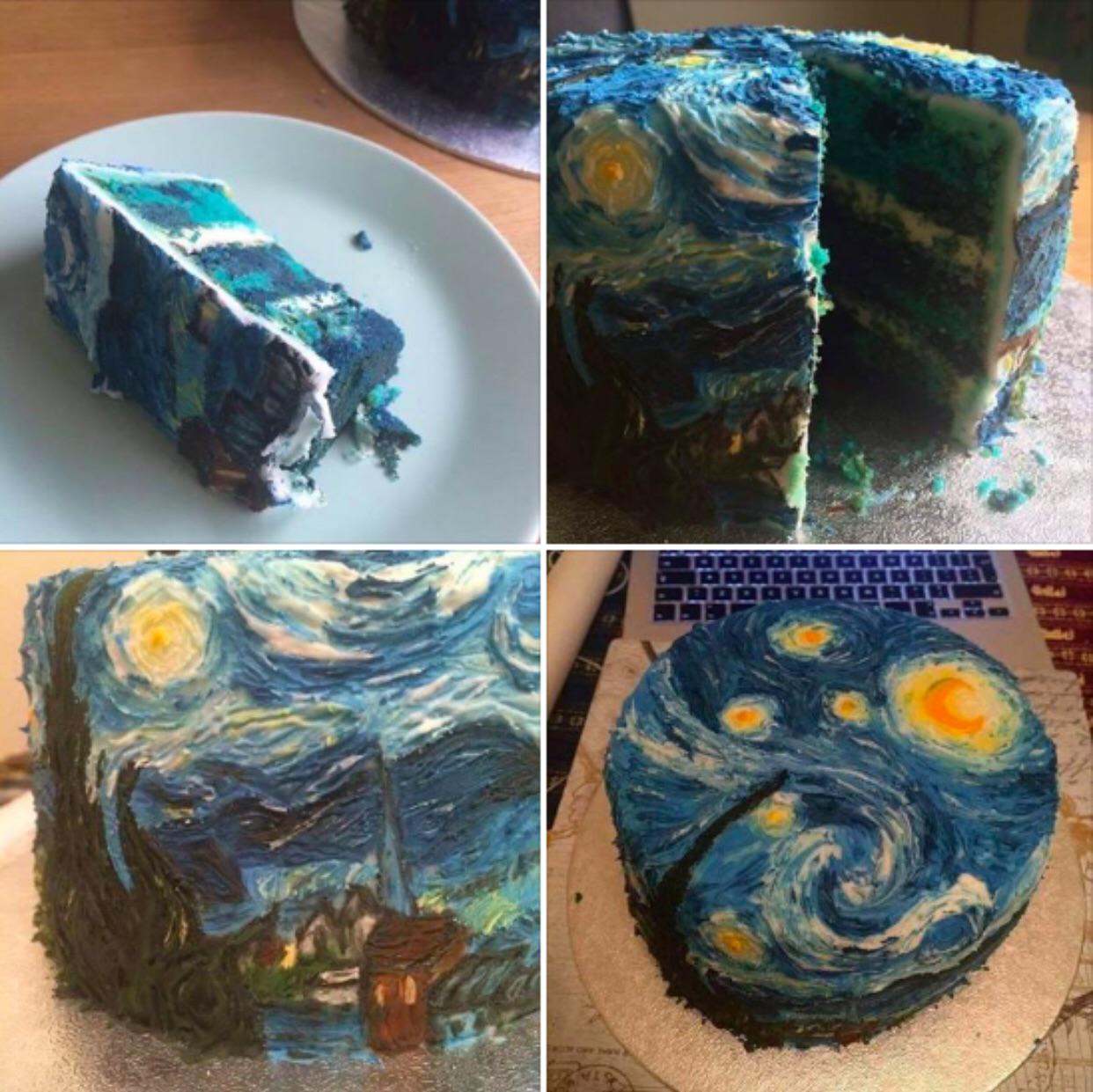 Van+Gogh+inspired+cake.
