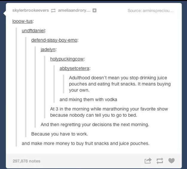 Drinking+Juice+Pouches+and+Eating+Fruit+Snacks+as+an+Adult