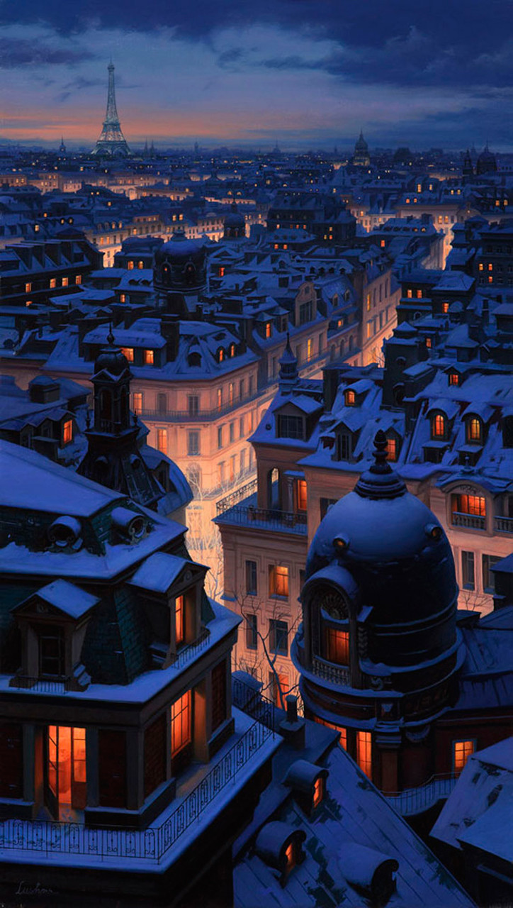 Paris+at+night%2C+by+Evgeny+Lushpin
