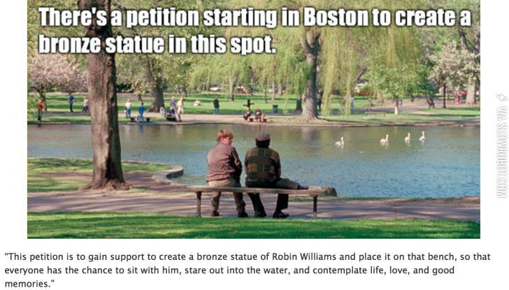 A+statue+of+Robin+Williams.