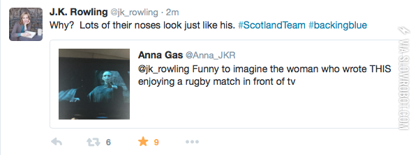 J.K.+Rowling+watches+rugby