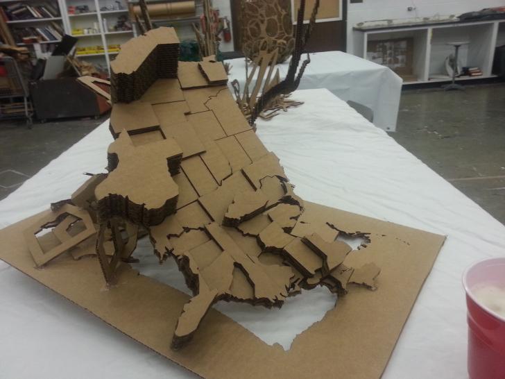3D+cardboard+U.S.+Population+map+of+the+contiguous+United+States