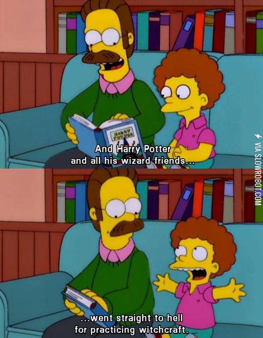 Ned+Flanders+on+Harry+Potter.