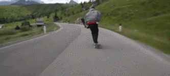 Longboarder+slows+down+to+overtake+cyclists