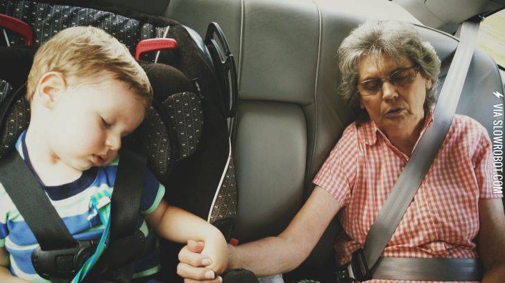 My+Grandma+and+nephew+fell+asleep+holding+hands+today.