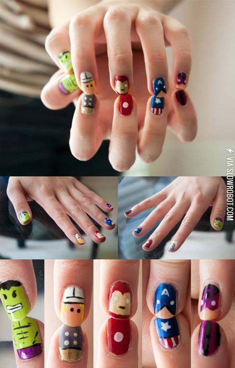 The+Avengers+nail+art.