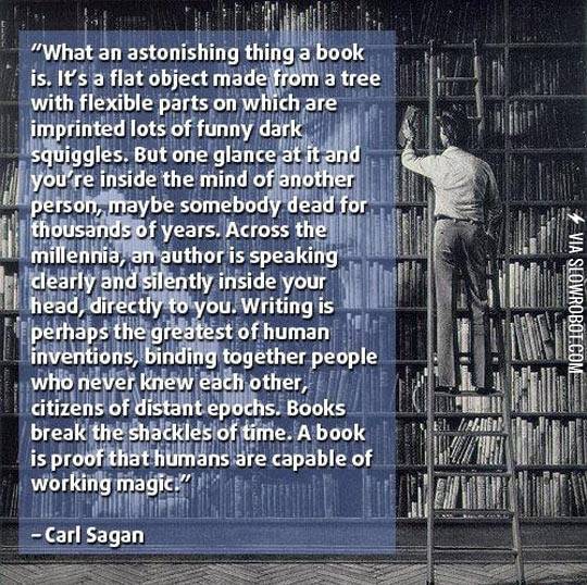 Carl+Sagan+on+books.