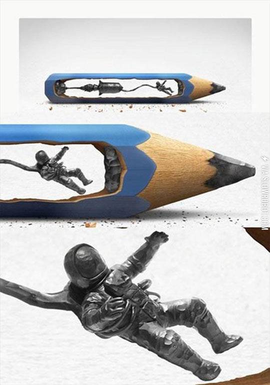 Astronaut+pencil+carving.