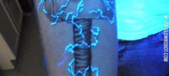 UV+Thor+tattoo+under+a+black+light.