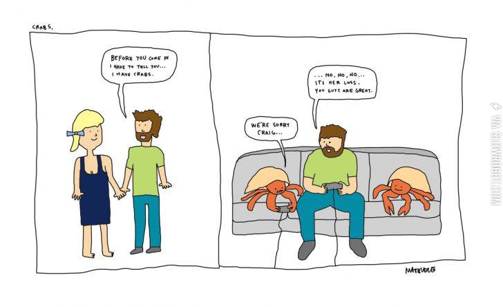 Crabs.
