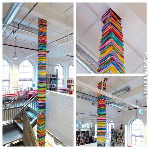 In+a+library+in+Sweden%2C+an+endless+stack+of+%26%23039%3Bbooks%26%23039%3B+hides+the+massive+structural+column