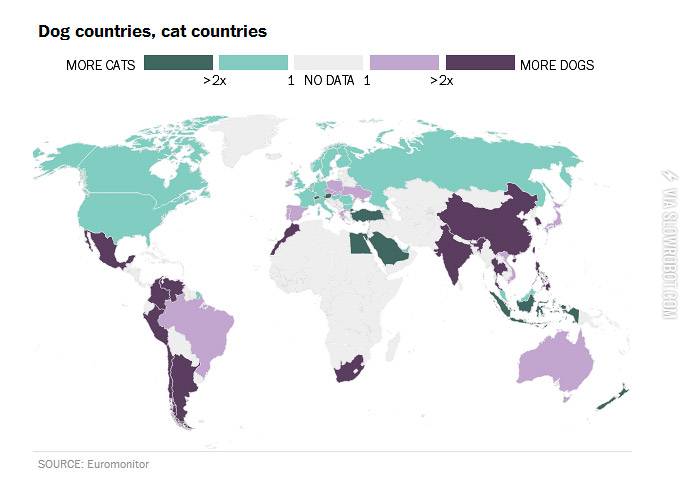 Countries+that+prefer+cats+vs.+countries+that+prefer+dogs.