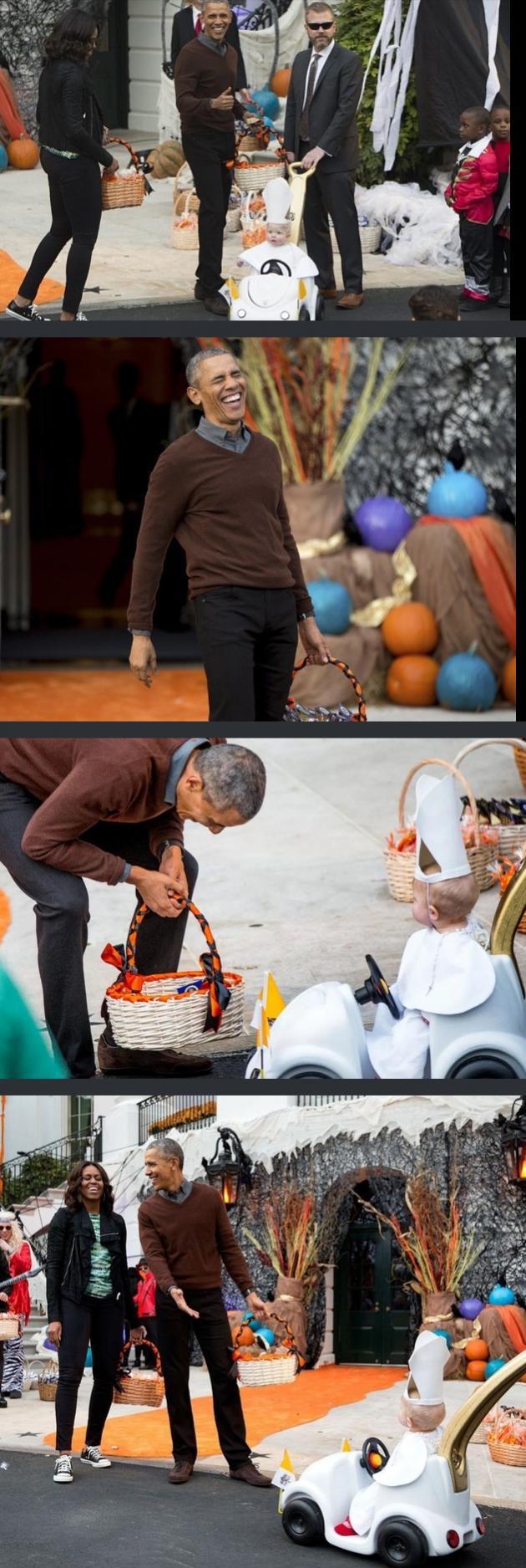 Obama%26%238217%3Bs+endearing+reaction+to+a+baby+dressed+as+a+pope