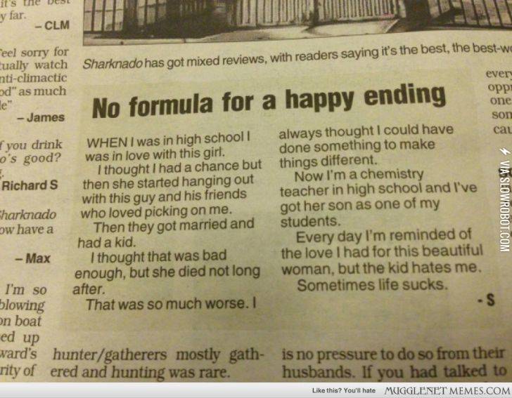 There+is+no+formula+for+a+happy+ending+Snape%26%238230%3B
