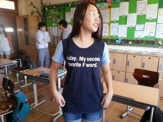 My+friend+is+teaching+English+in+Korea.+This+is+one+of+her+students.