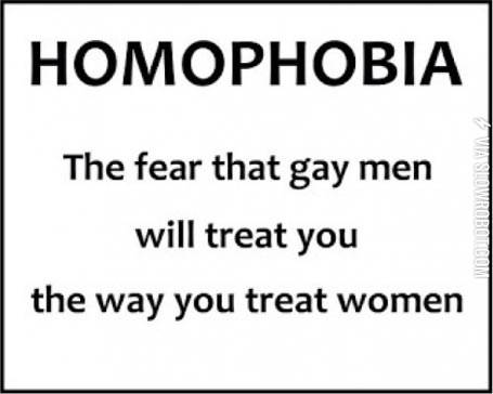Homophobia.