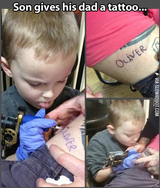 Son+gives+his+dad+a+tattoo.