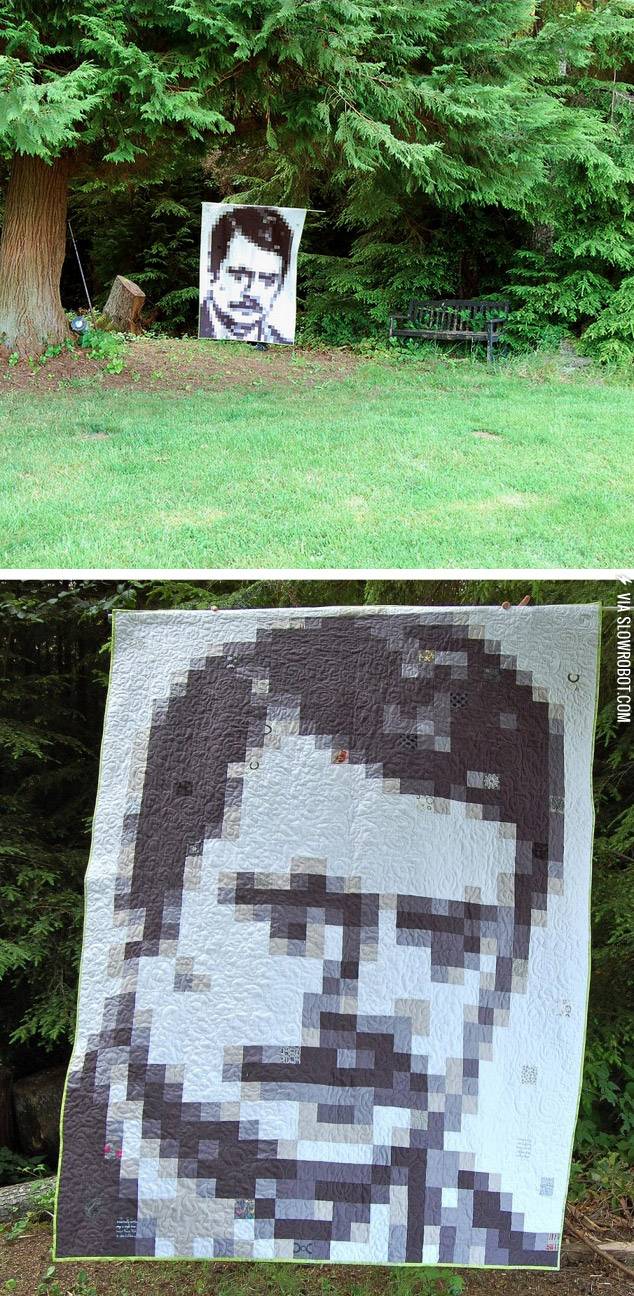 A+Ron+Swanson+quilt.