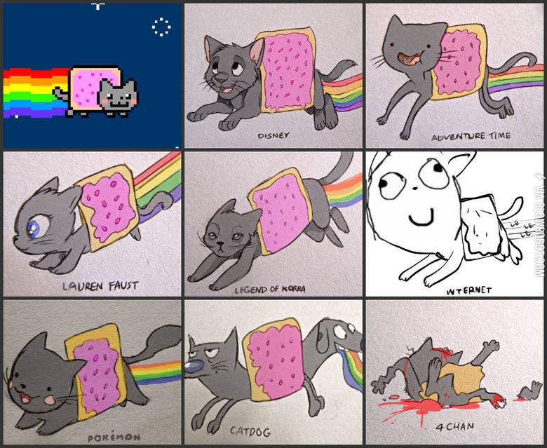 Nyan+cat+in+different+styles.