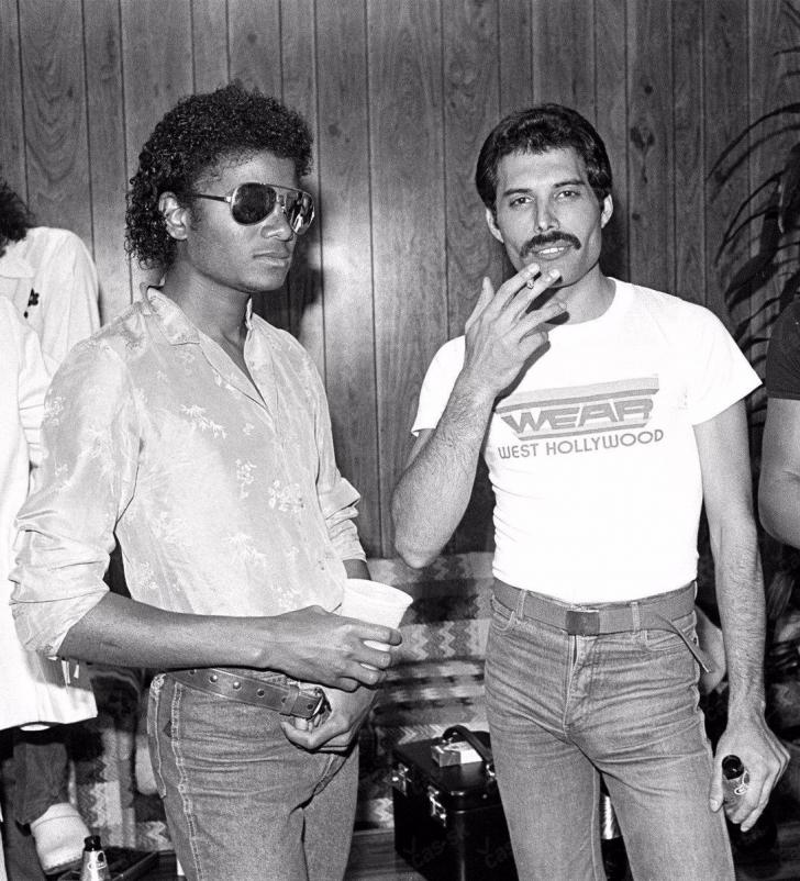 Michael+Jackson+and+Freddie+Mercury+together%2C+1981