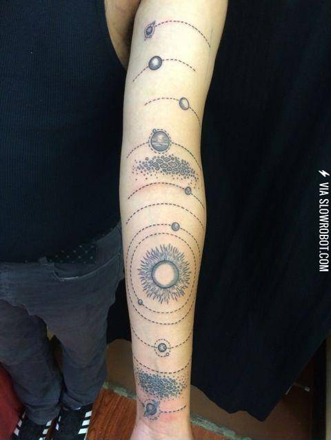 A+solar+system+tattoo