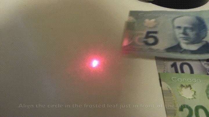 Canadian+Notes+project+their+value+if+you+shine+a+laser+through+the+maple+leaf