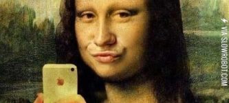 Mona+Lisa+selfie.