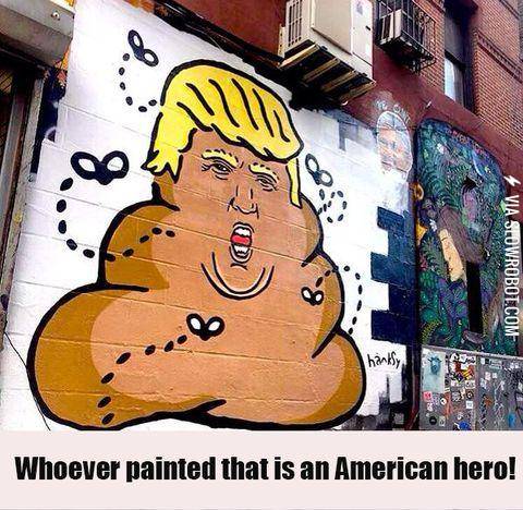 This+Donald+Trump+painting+is+so+realistic.