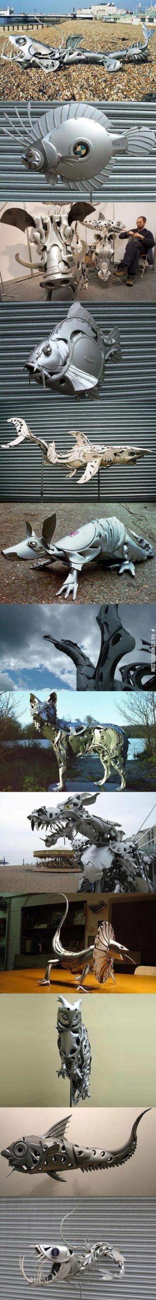 Awesome+Hubcap+Sculptures