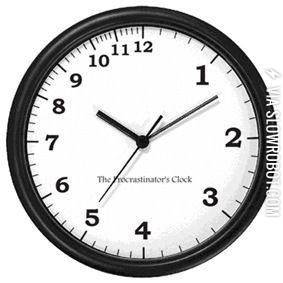 Procrastinators+clock.