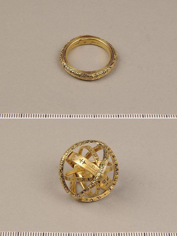 16th+century+ring+that+unfolds+into+an+astronomical+sphere
