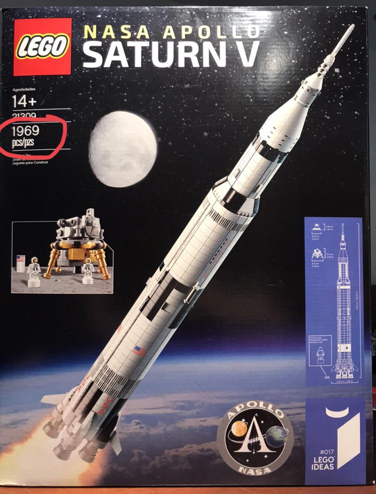 Saturn+V+launched+in+1969%2C+so+Lego+made+their+version+have+1969+pieces.
