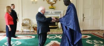 The+Irish+President+meeting+the+new+Senegalese+Ambassador.